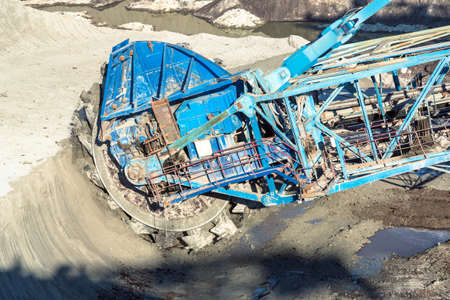 Mining machinery in the mine closeupの写真素材