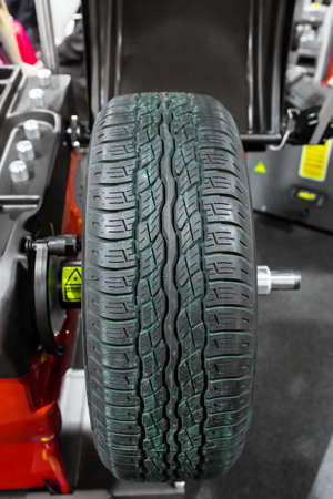 Wheel balancing close up photoの写真素材