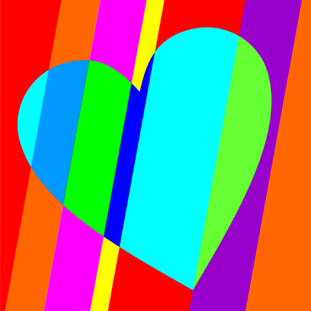 Bright vector Valentine heartのイラスト素材