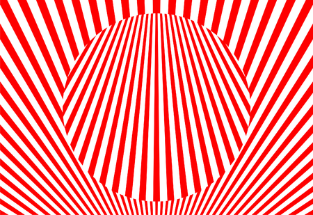 Circle in rectangle vector image in red and whiteのイラスト素材