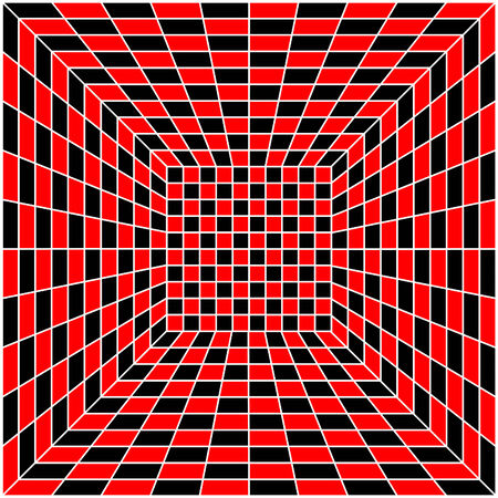 Pattern of black, white and red seamless tileのイラスト素材