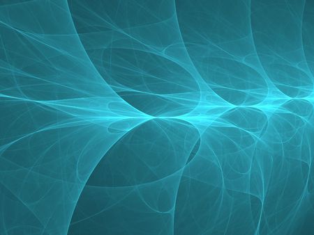 Sky-blue on black fractal image with shiny arrowsの写真素材