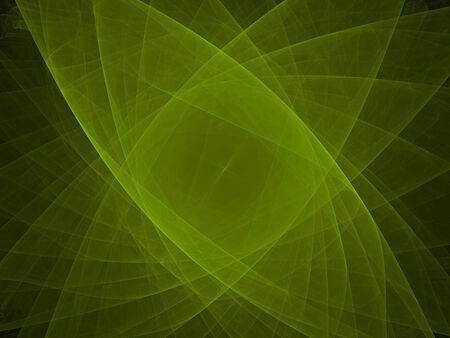 Green on black fractal image, fantasy stars, symmetricalの写真素材