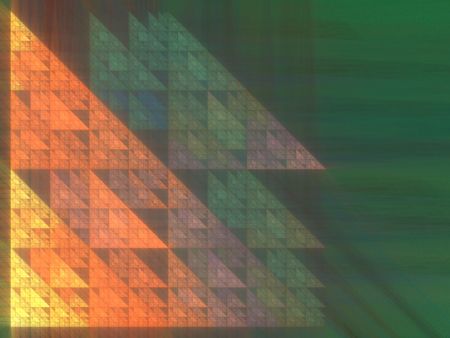 Colourful pattern with beaming triangles, fractal image