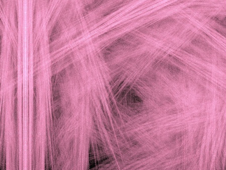 Asymmetrical brush stroke pattern, pink on black fractal imageの写真素材