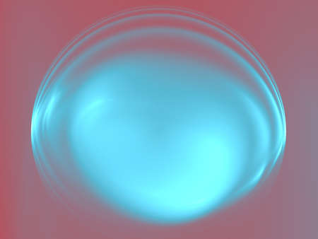Sky blue on red bubble, fractal imageの写真素材