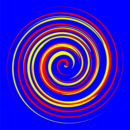 Abstract spiral vector image in red, yellow and blueのイラスト素材