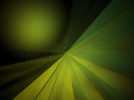 Fractal image of fake green planet with radiant beamsの写真素材