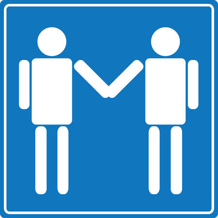 Sign in blue and whiteのイラスト素材