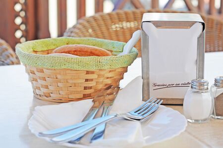 Napkins with の写真素材