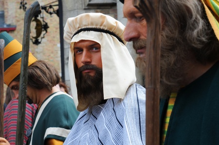 BRUGES (BRUGGE), BELGIUM - MAY 13: Procession of the Holy Blood. Annual religious procession going...