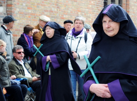 BRUGES (BRUGGE), BELGIUM - MAY 13: Procession of the Holy Blood. Annual religious procession going...