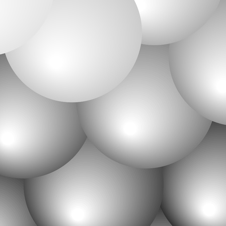 image of balloons in shades of white and greyのイラスト素材