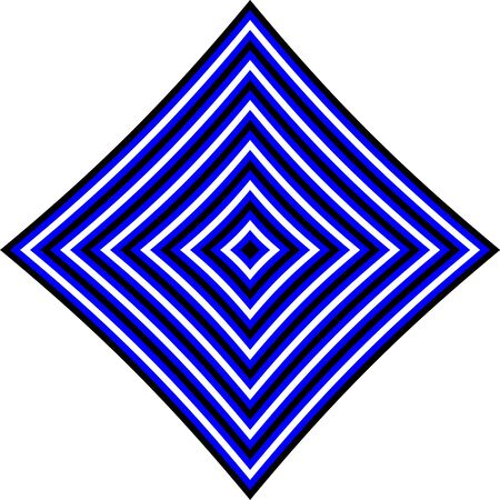 Blue, black and white striped diamond patternのイラスト素材