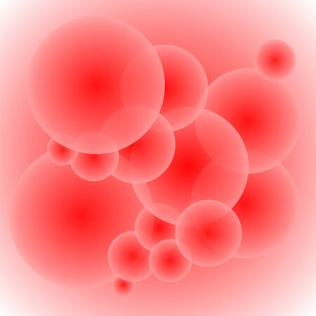 Red and white transparent circlesのイラスト素材