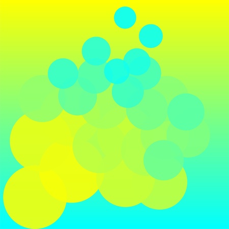 Blue, green and yellow transparent circlesのイラスト素材