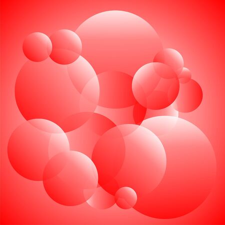 Red and white transparent circlesのイラスト素材