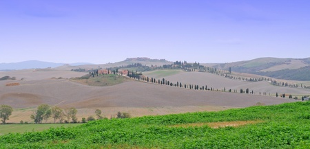 Crete senesi or siennese clays in tuscany, italy, europeの写真素材