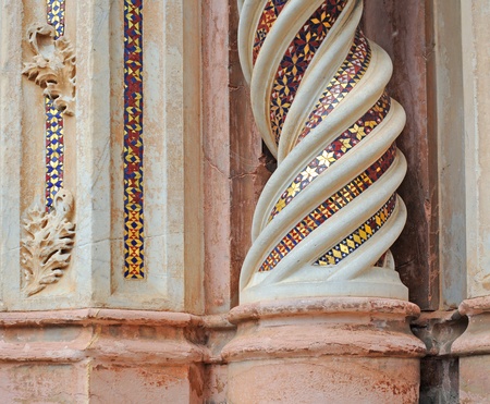cosmati technique, decorative geometric mosaic, orvieto cathedral, italy