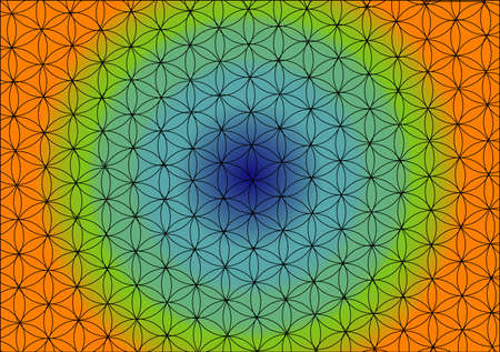 Esoterics and life flower in sacral geometryのイラスト素材