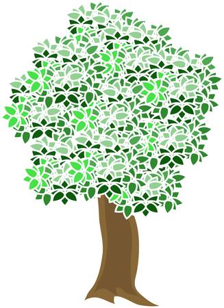tree with green leavesのイラスト素材
