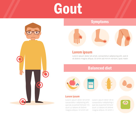 Gout. Icons. Man. Vector.のイラスト素材