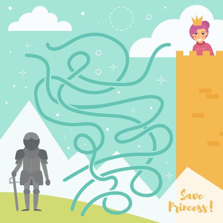 Childrens labyrinth. Vector.のイラスト素材