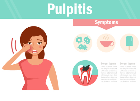 Pulpitis. Dental diseaseのイラスト素材