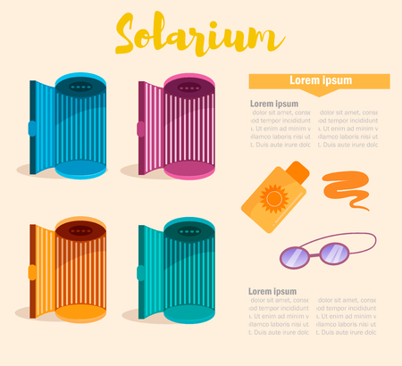Tanning salon. Isolated artのイラスト素材