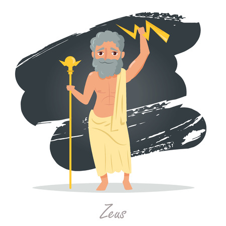 Zeus. Greek gods. Vectorのイラスト素材