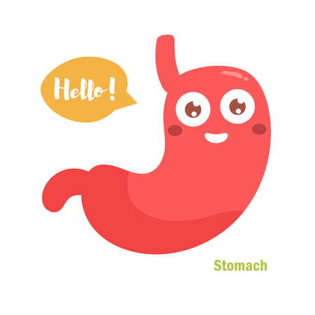 Vector cartoon stomach with face.の写真素材