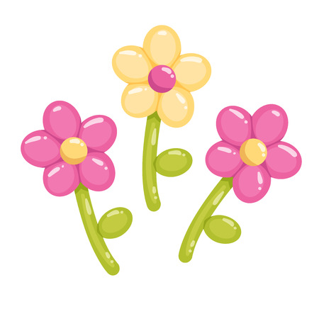 Flower. Vector. Cartoon. Isolatedのイラスト素材