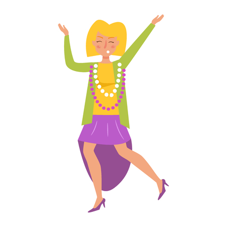 Mardi Gras woman. Vector.のイラスト素材