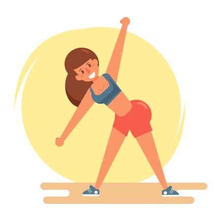 Woman. Gymnastic. Vectorのイラスト素材