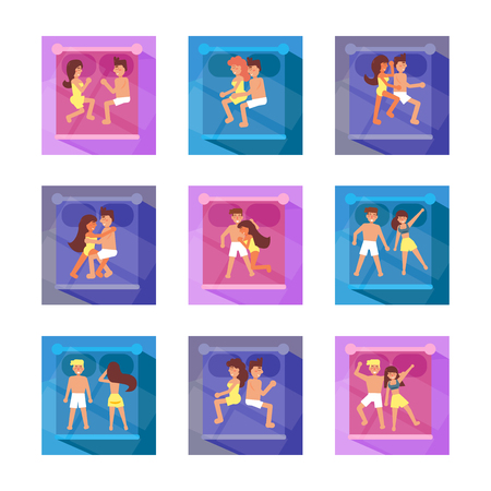 Pose of people in a dream.のイラスト素材