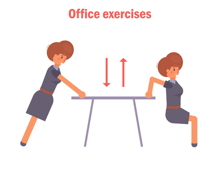 Exercises for office vector.のイラスト素材