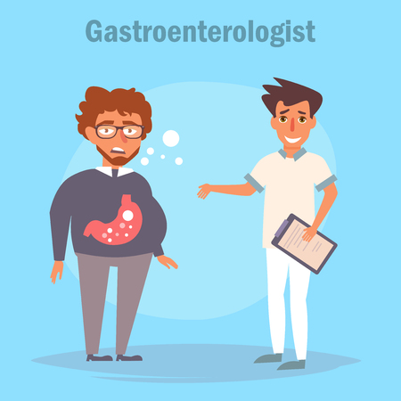 Gastroenterologist Vector. Cartoon.のイラスト素材