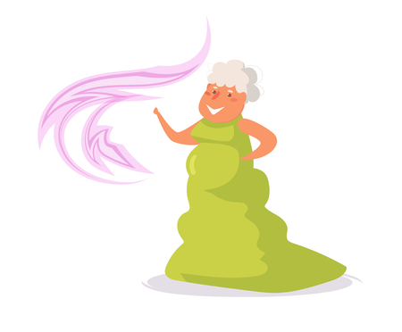 Witch Vector. Cartoon. Isolated art on white background. Flatのイラスト素材