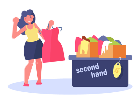 Second hand Vector. Cartoon. Isolated art on white background. Flatのイラスト素材