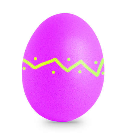 Easter egg isolated on white backgroundの写真素材