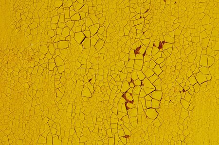 Cracked paint on metalの写真素材