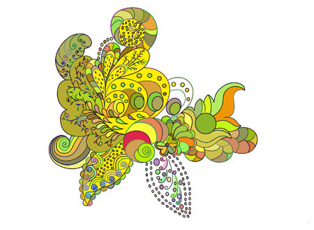 the picture with the flower,floral motif for a card,a flower on white backgroundのイラスト素材