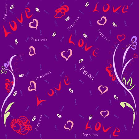 postcard with the inscription March 8 purple backgroundのイラスト素材