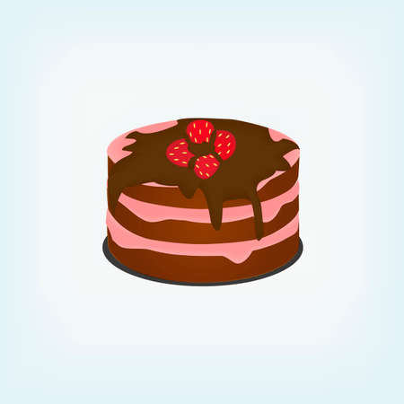 Chocolate Cake with Strawberry