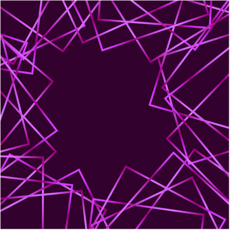 Abstract vector of squares in purple frameのイラスト素材