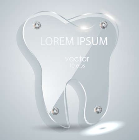 Glass tooth. International Day of dentists.のイラスト素材