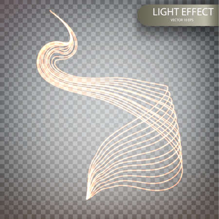Glitter magic sparkle swirl trail effect on transparent background.のイラスト素材