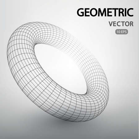 Thor mesh vector structure. Geometric figures built by a grid. Technological abstract background. Futuistic technological style. Digital construction. Abstract vector mesh background 10 EPS.のイラスト素材