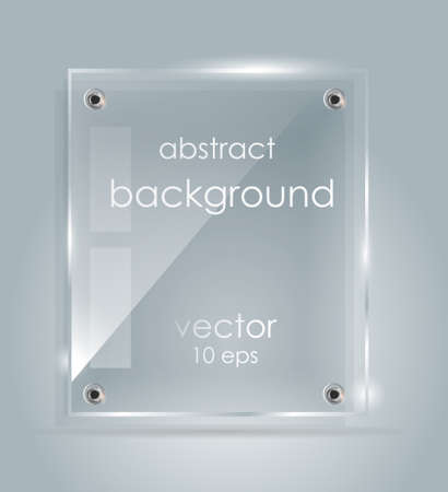 Abstract vector background with a glass panel with copy space. The rectangular glass plate with a place for inscriptions. Signboard. Banner. Vector background.のイラスト素材