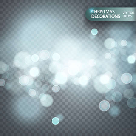 Christmas decorations on a transparent background. Light effect. light blur effect vector premium background. Luxury sparkles defocused glitter with sparkling golden glowing texture and bokeh glowのイラスト素材